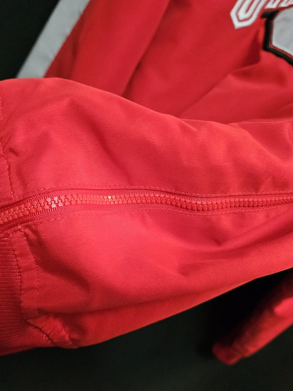 Knights Apparel Red & Light Gray Ohio State Pullover Windbreaker